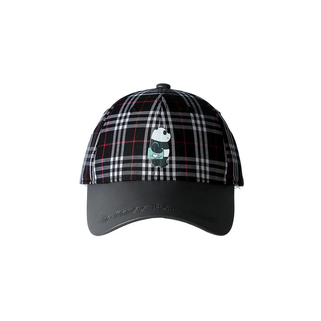 We Bare Bears Collection 5.0 Checked Baseball Cap (Panda) 1