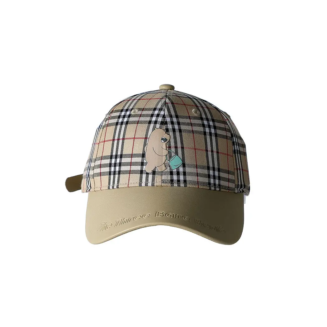 We Bare Bears Collection 5.0 Checked Baseball Cap (Grizz) 1