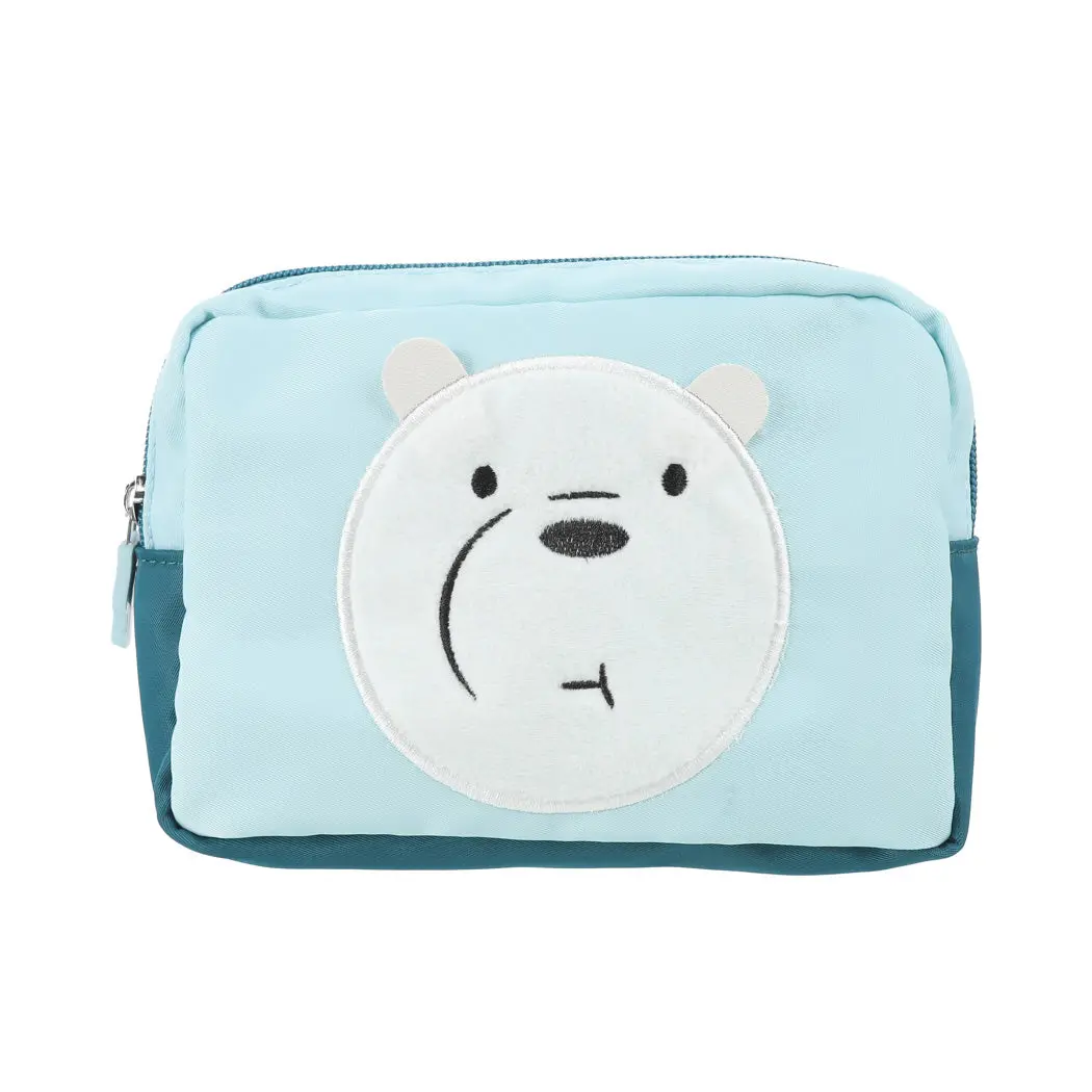 We Bare Bears Collection 5.0 Embroidered Rectangle Cosmetic Bag(Blue) 1