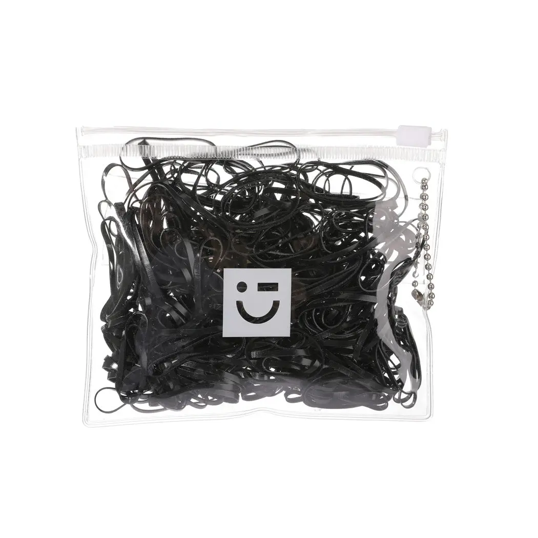 Disposable & Durable Medium Rubber Bands (Black, 300Pcs) 1