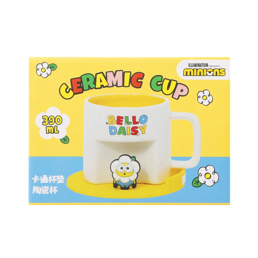 Daisy Minions Collection Ceramic Cup With Cartoon Coaster (390Ml) (Yellow) 1