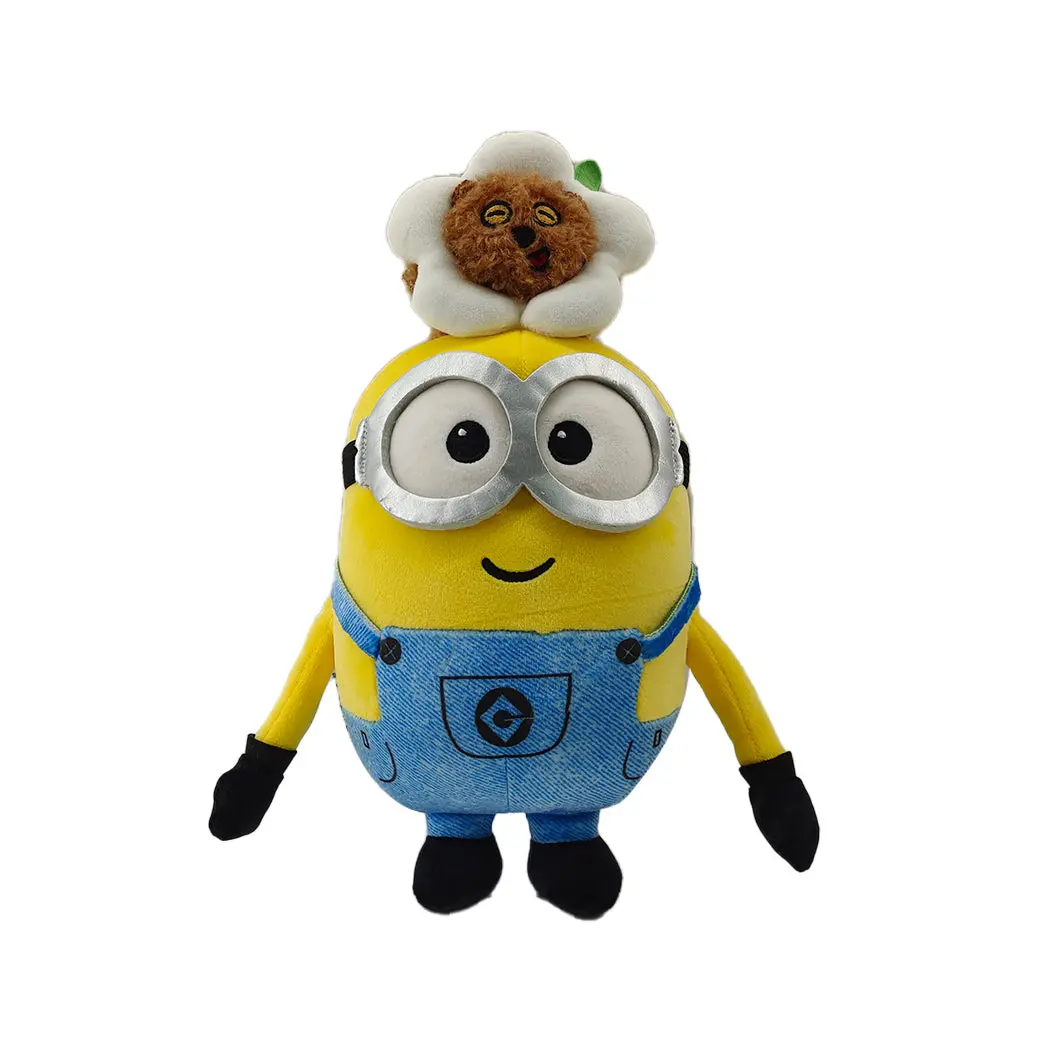Daisy Minions Collection 11In. Tim Bear On Bob's Head Plush Toy 1