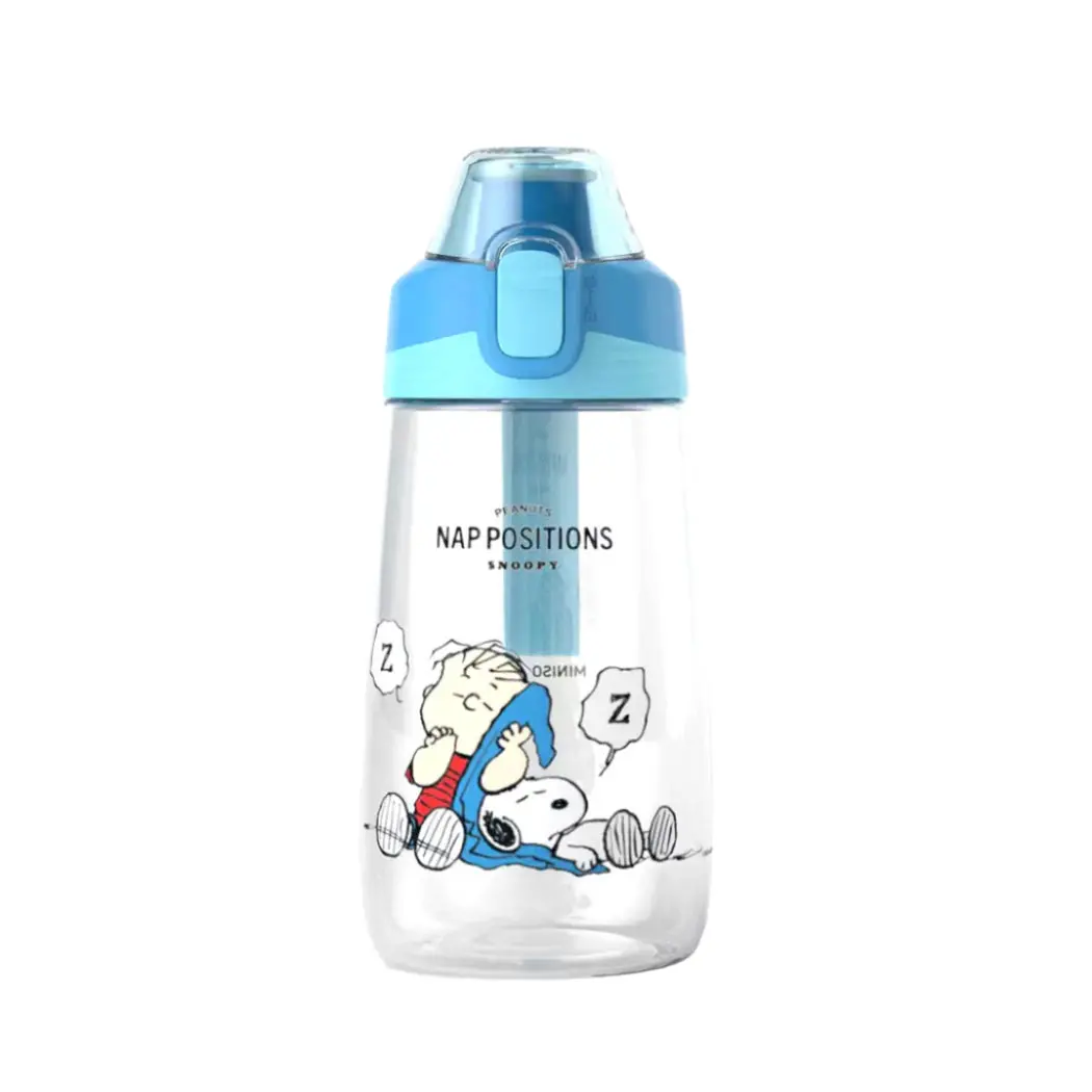 Snoopy Collection Tritan Bottle With Silicone Handle (500Ml)(Blue) 1