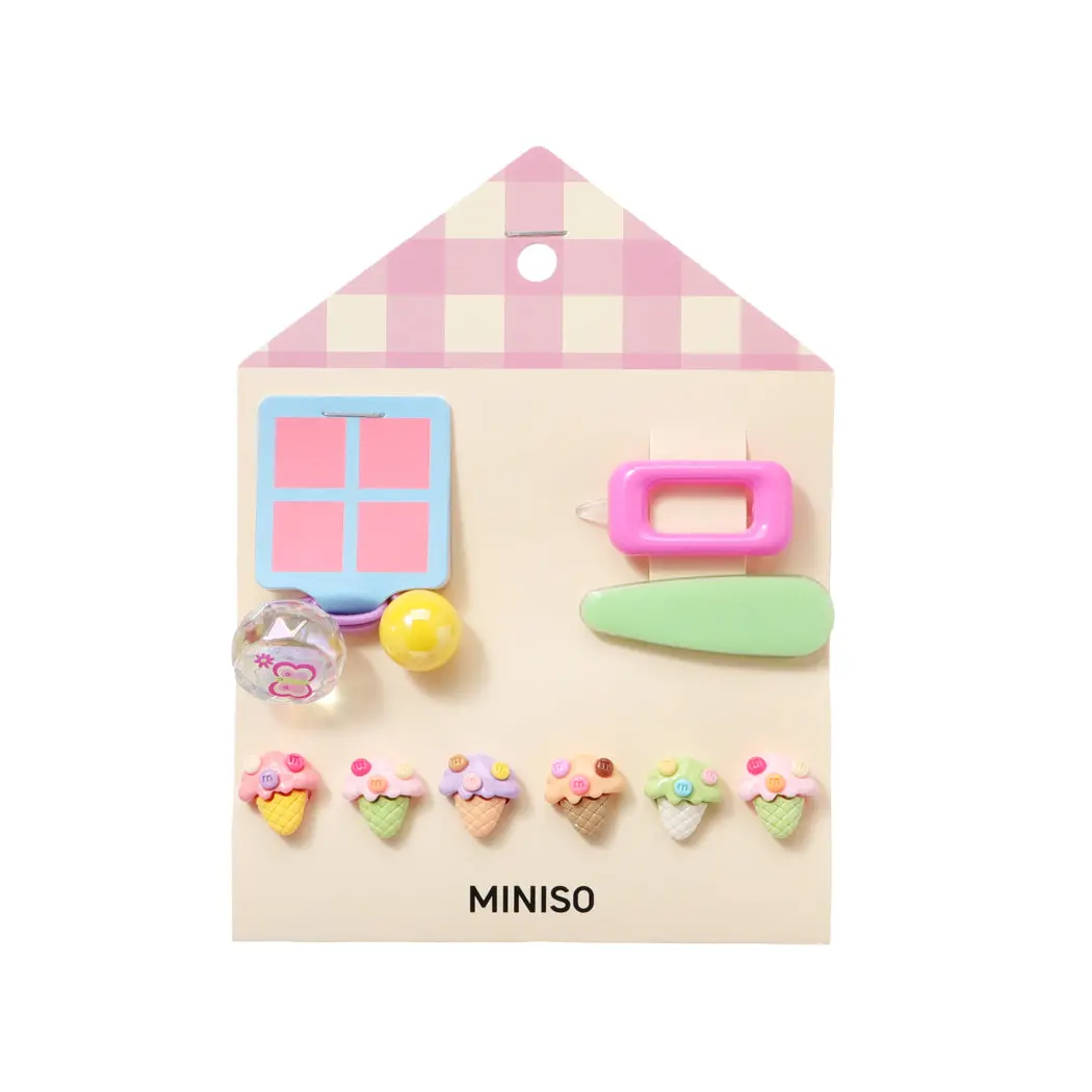 Ice Cream Flower Kids' Hair Accessories Set (9 Pcs) 1