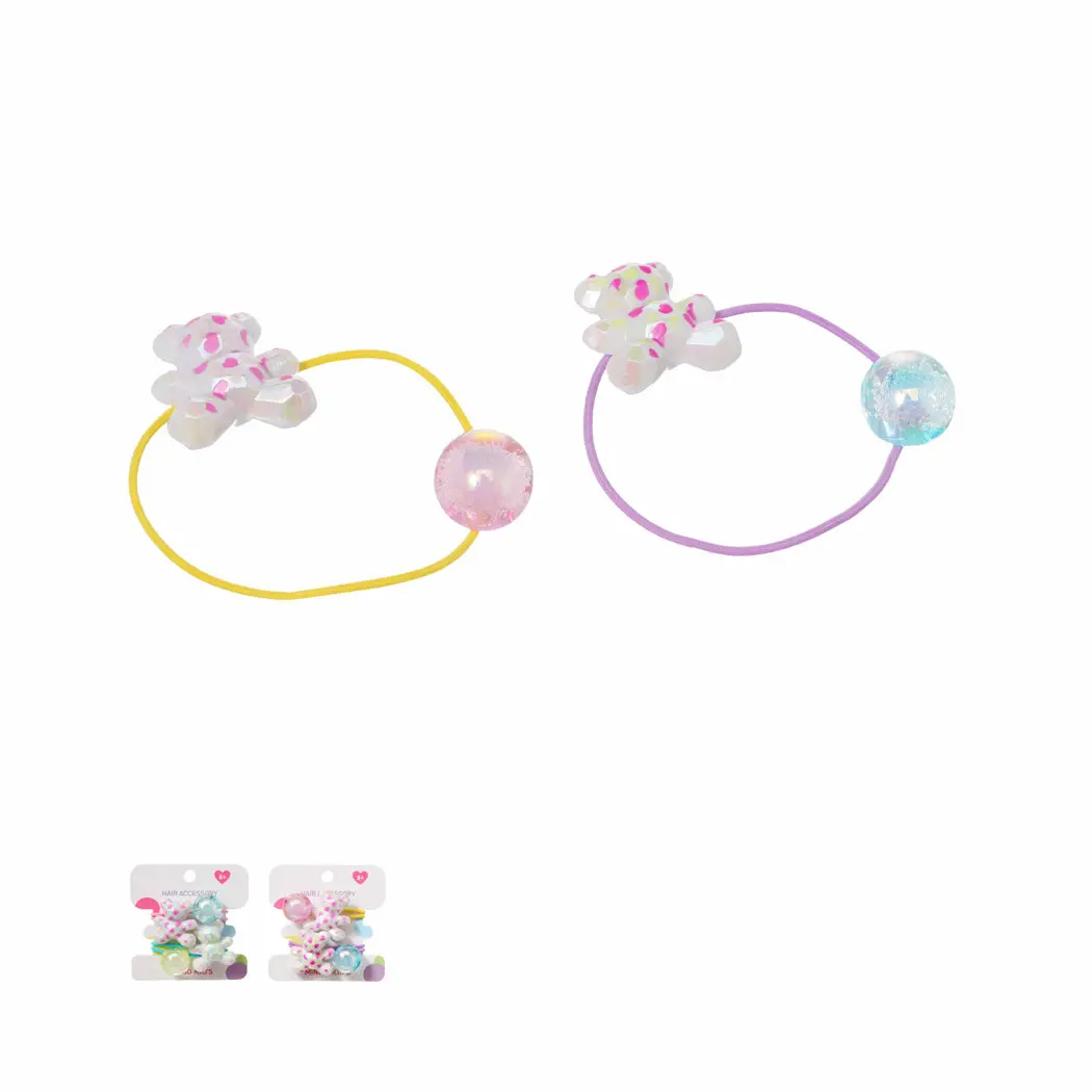 Polka Dots Little Bear Hair Ties (2 Pcs) 1