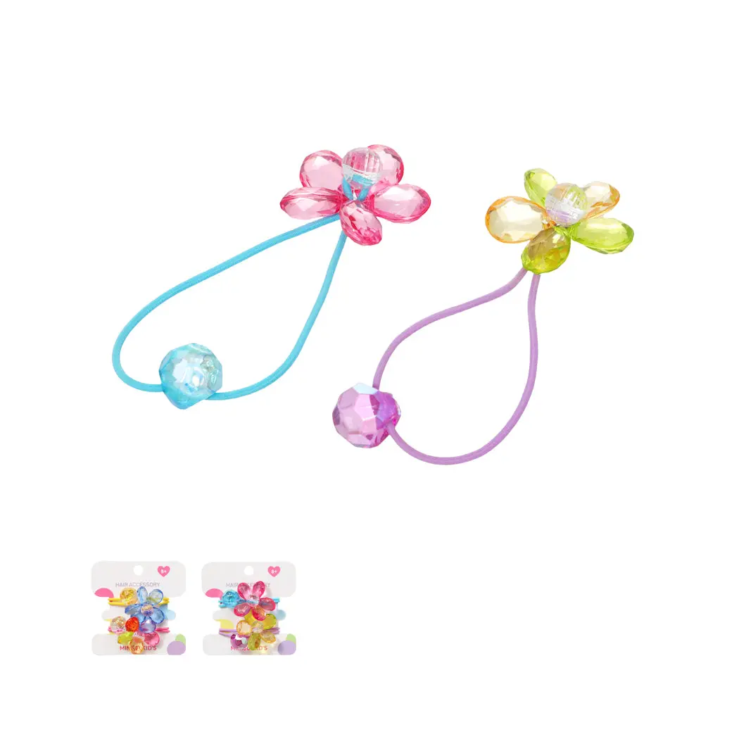 Gradient Color Flower Hair Ties (2 Pcs) 1