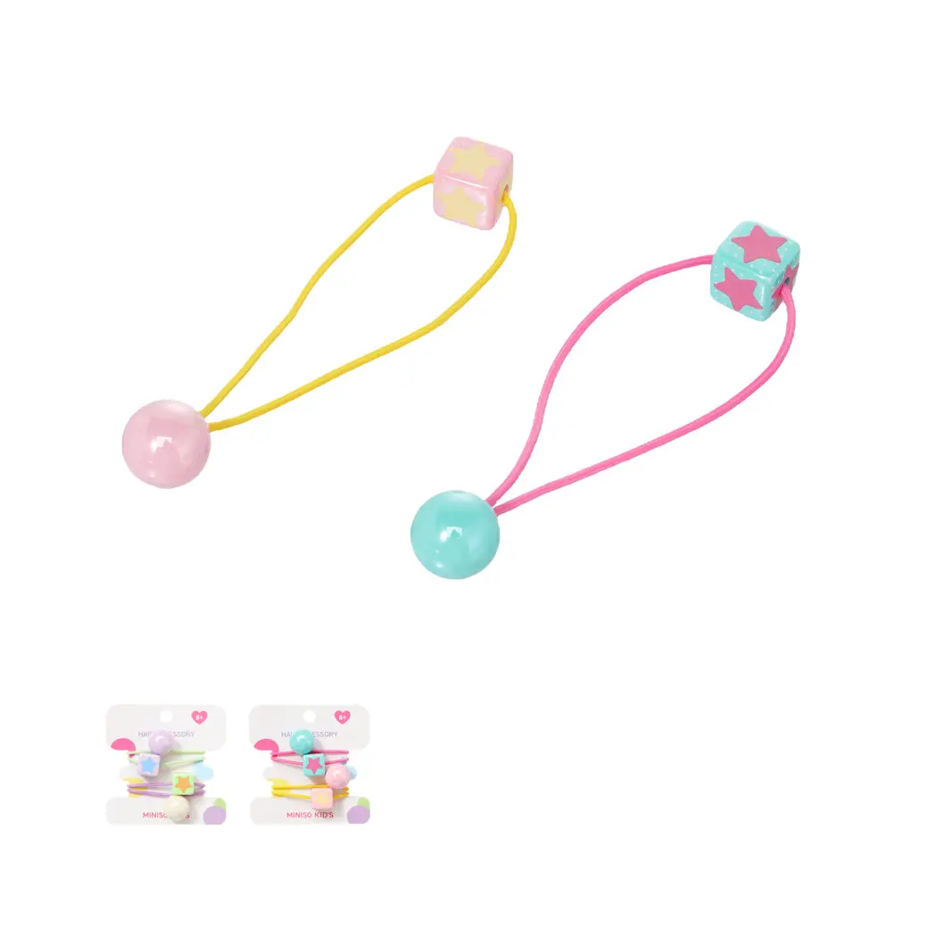Solid Color Star Hair Ties (2 Pcs) 1