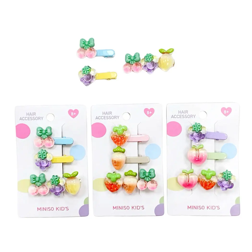 Fun Fruit Hair Clips (3 Pcs) 1