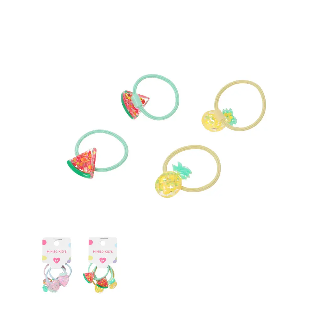 Fun Fruit Hair Ties (4 Pcs) 1