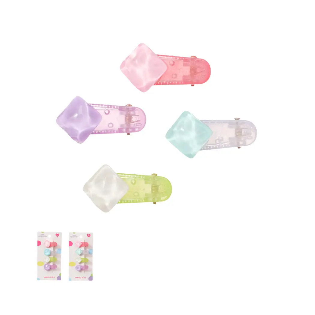 Square Hair Clips (4 Pcs) 1