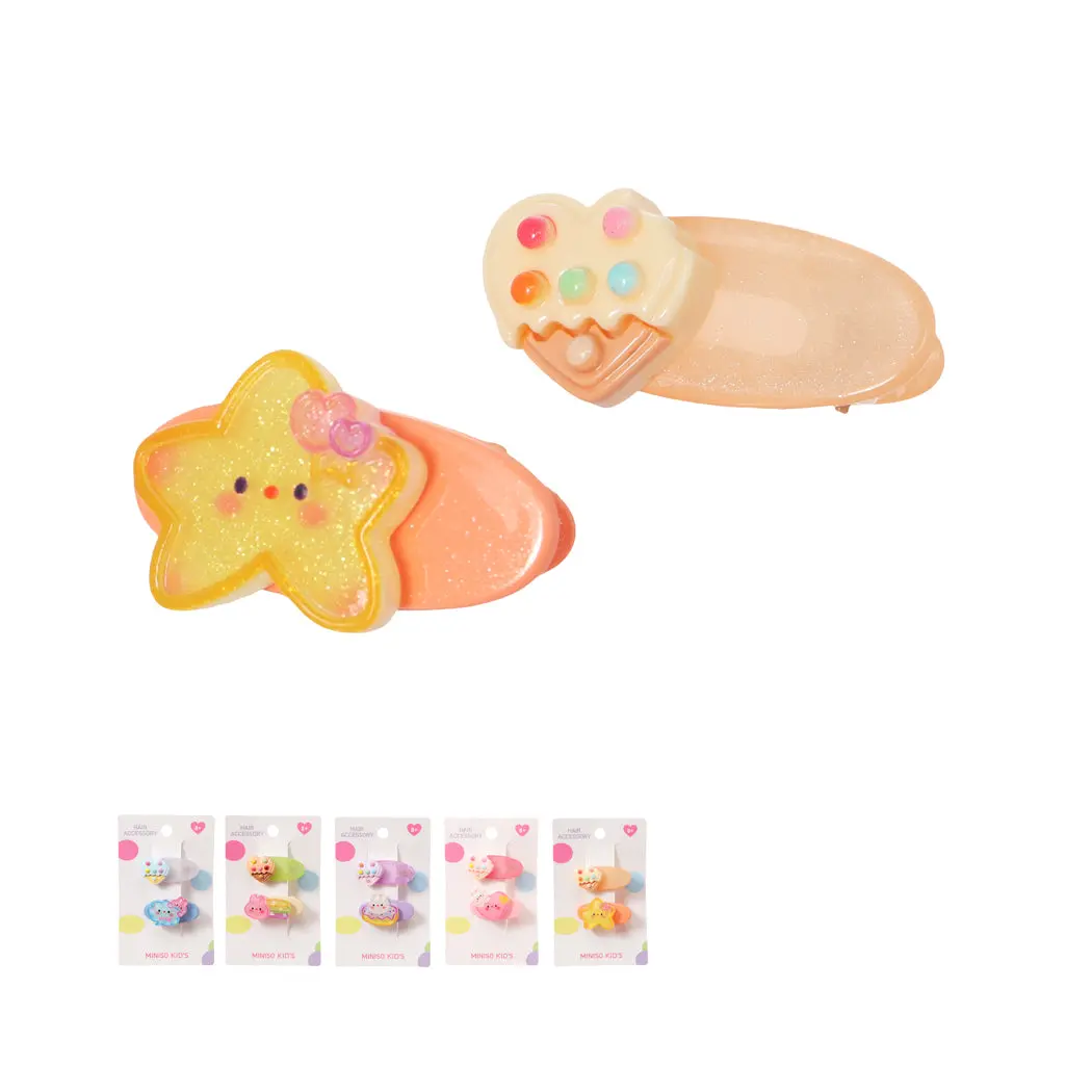Heart Cookie Hair Clips (2 Pcs) 1