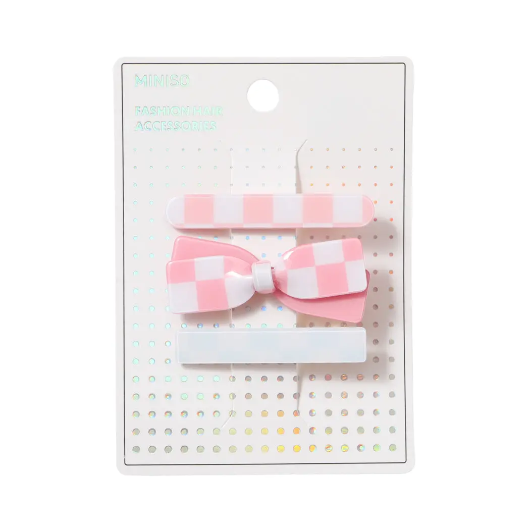 Checkered Hair Clips (3 Pcs) 1
