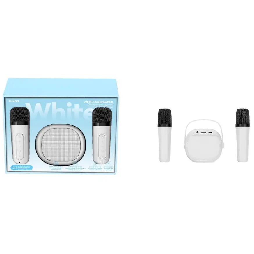 Macaron Series Wireless Speaker With 2 Microphones Model:A16(White) 1