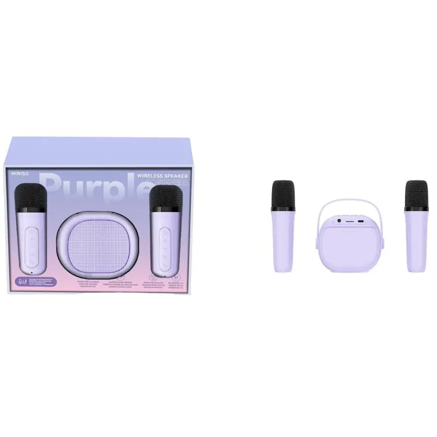 Macaron Series Wireless Speaker With 2 Microphones Model:A16(Purple) 1