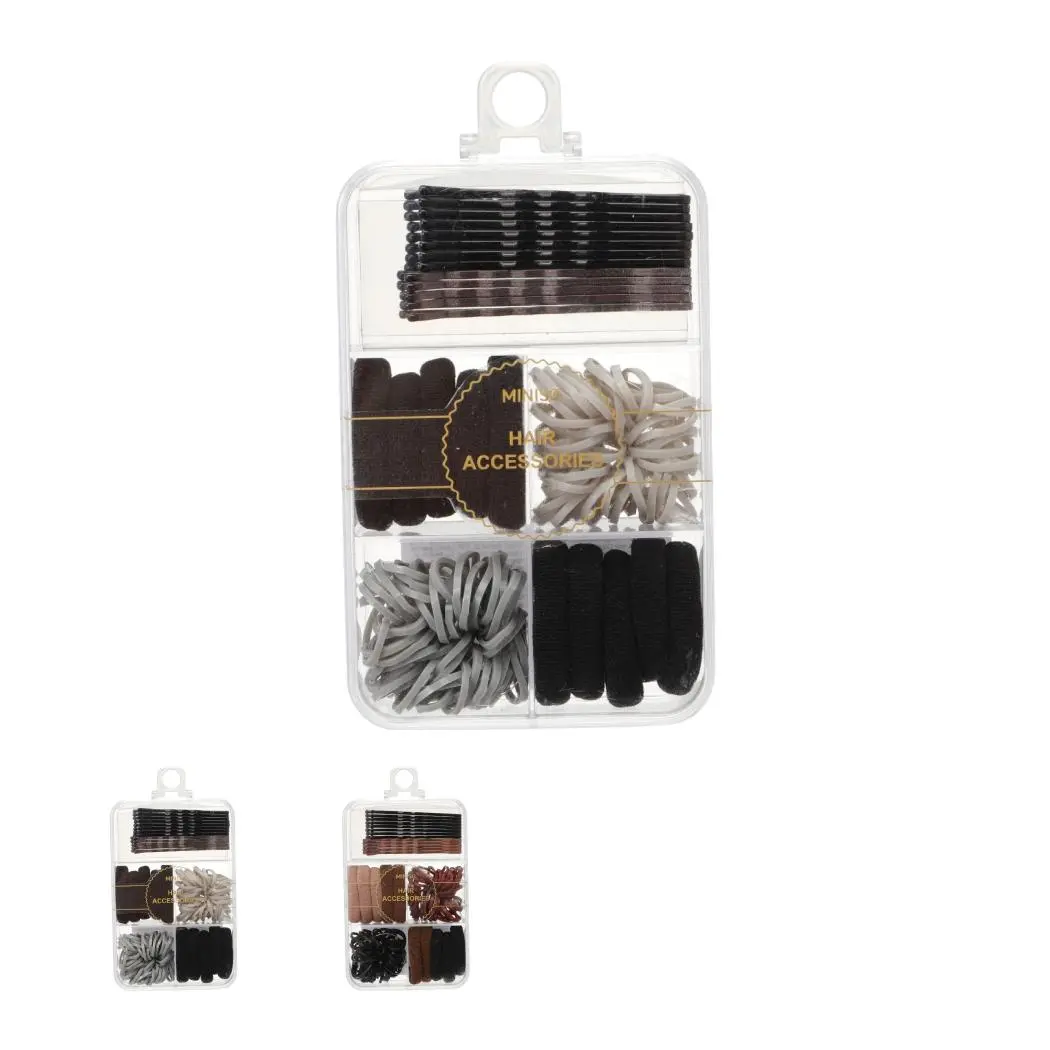 Basic Series Hair Clips & Rubber Bands Set 1