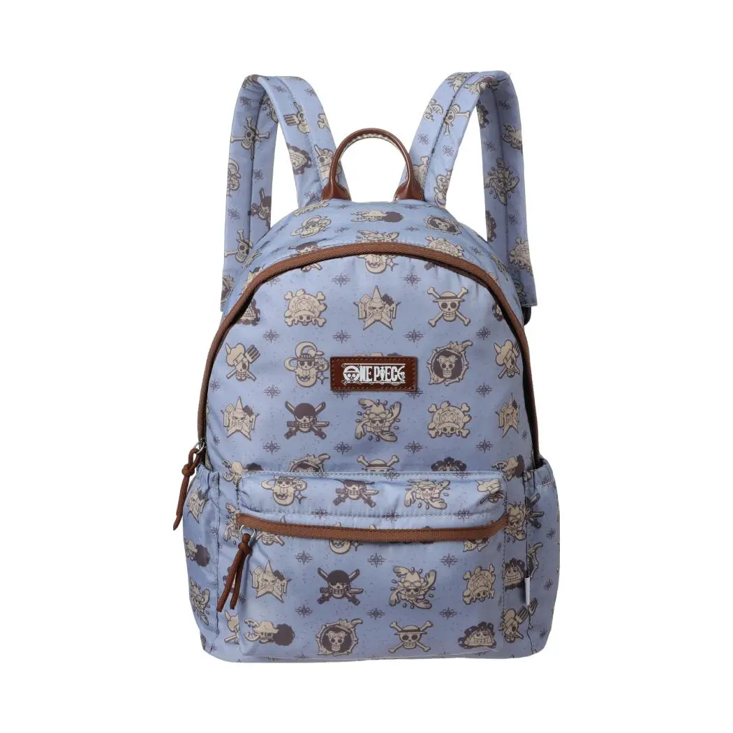One Piece Collection All-Over Print Backpack(Gray-Blue) 1