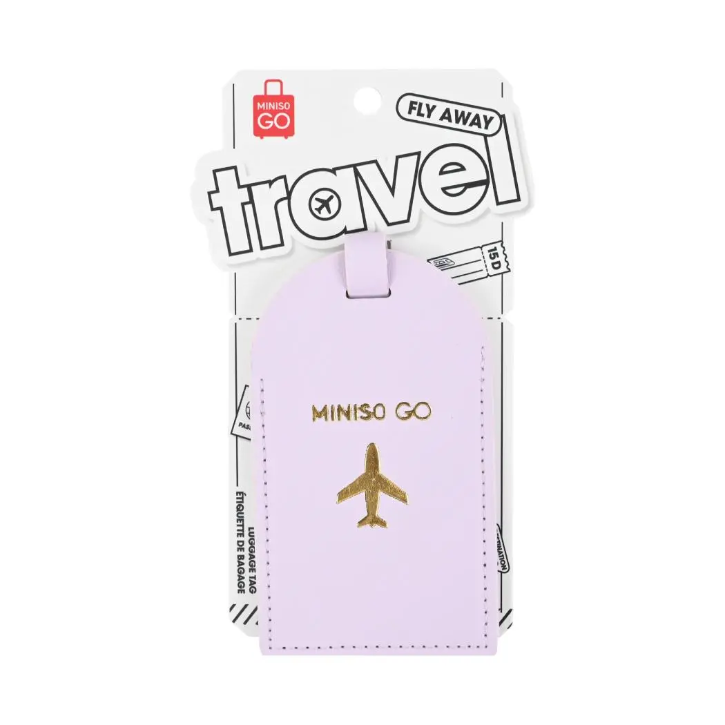 Miniso Go Series Pu Luggage Tag(Purple) 1