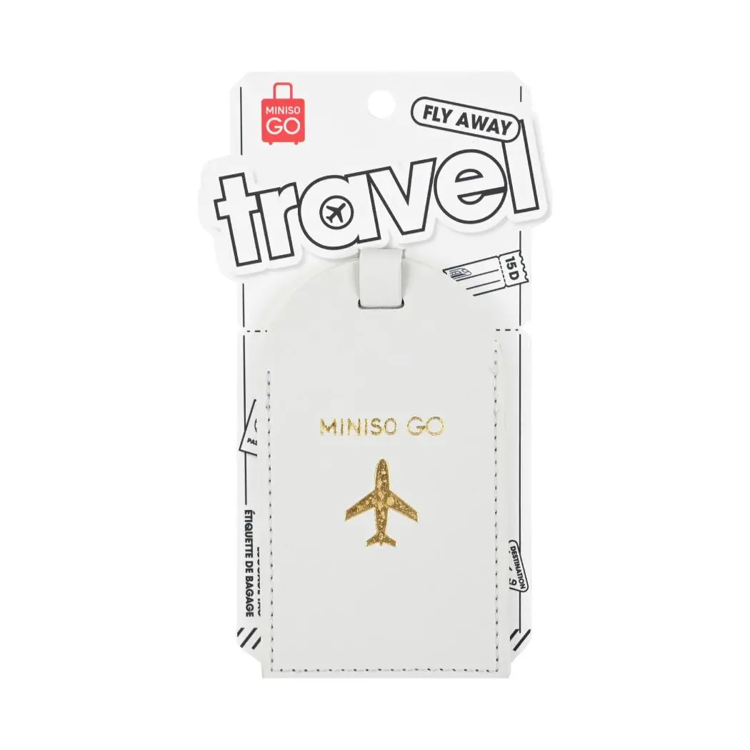 Miniso Go Series Pu Luggage Tag(Beige) 1