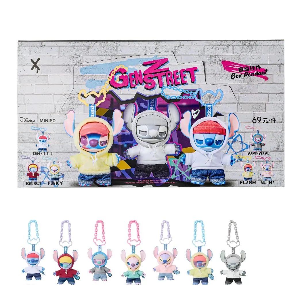Disney Stitch Genz Street Collection Vinyl Plush Pendant Surprise Box 1
