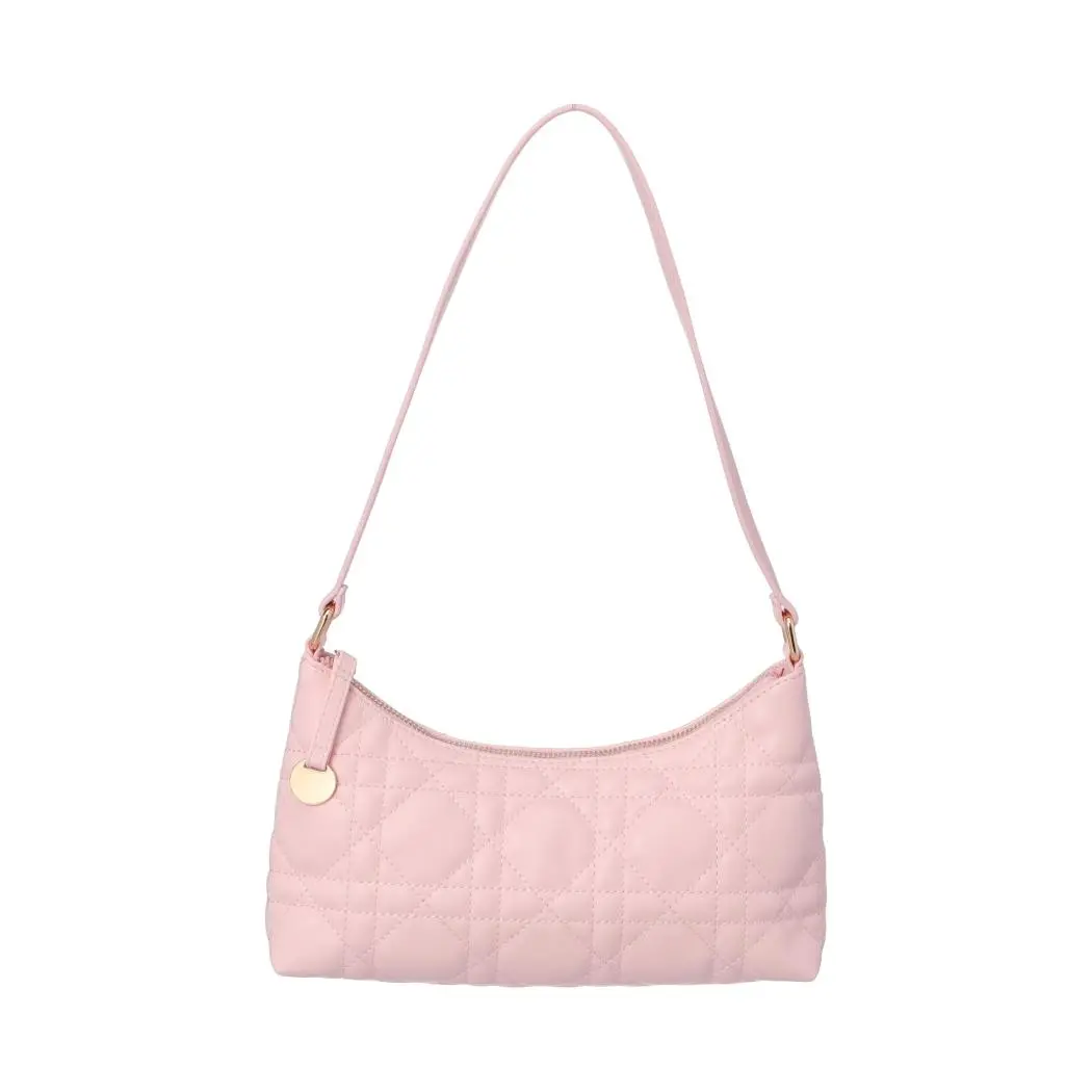 Classic Quilted Series Shoulder Bag (Pink) 1
