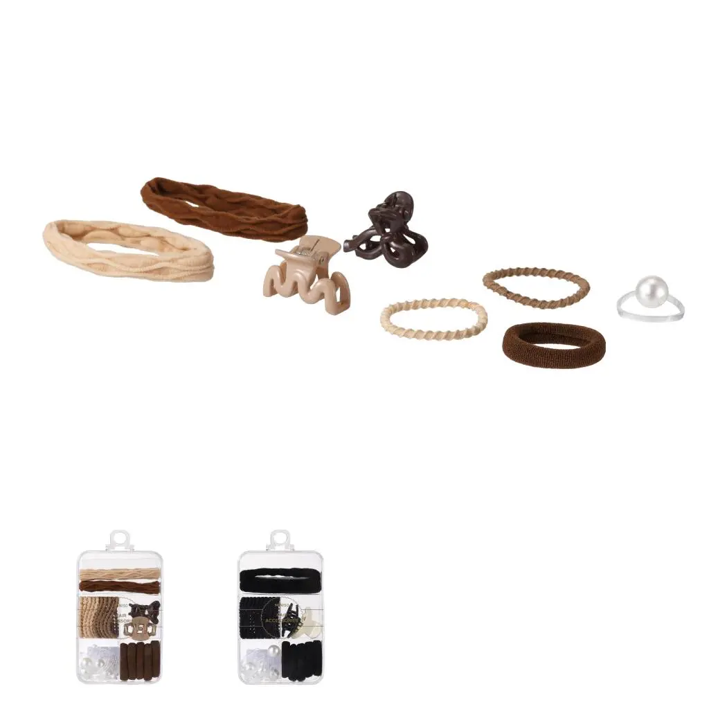 Basic Series Claw Clip & Rubber Band Set 1