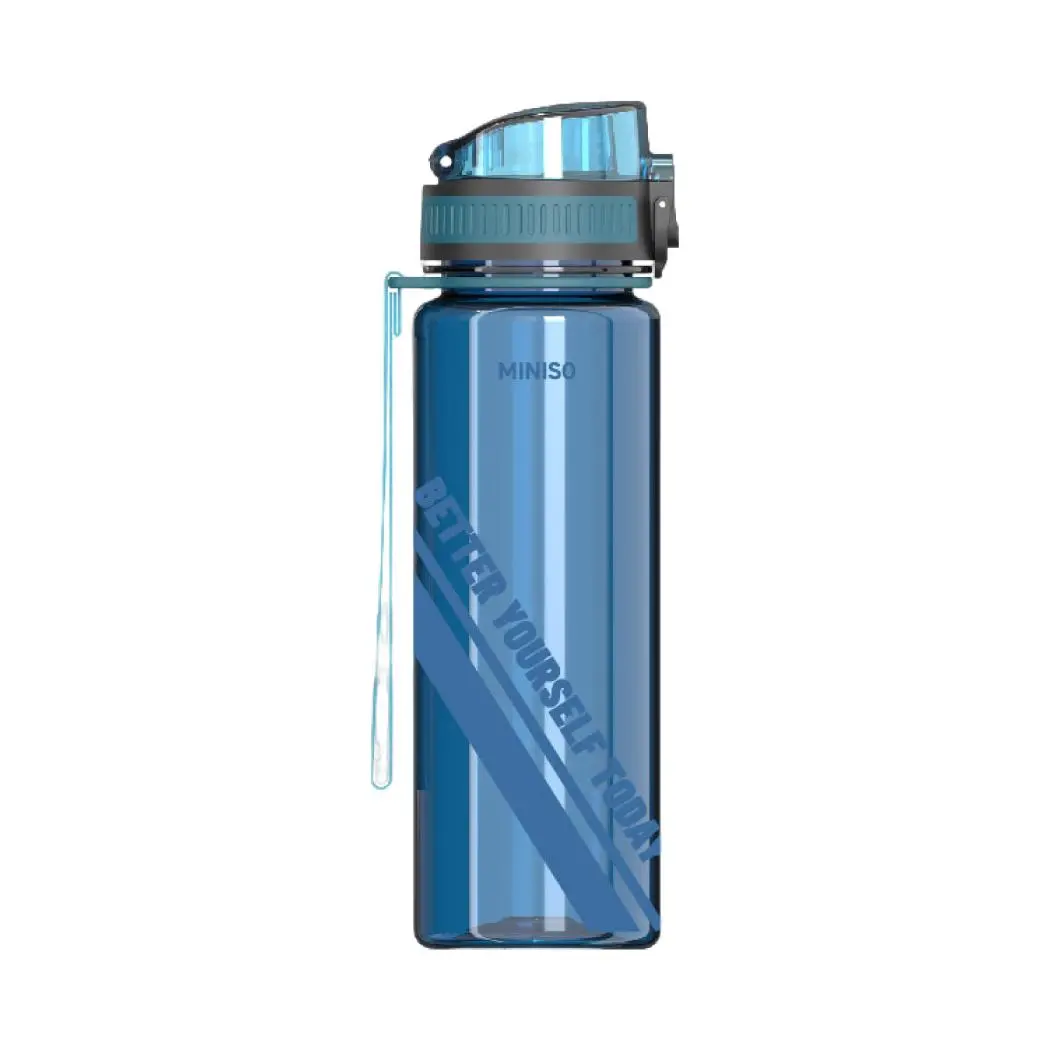 Sports Tritan Cup Series With Tea Filter And Strap Plastic Bottle 500Ml(Blue) 1