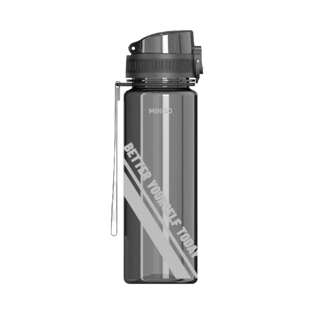 Sports Tritan Cup Series With Tea Filter And Strap Plastic Bottle 500Ml(Black) 1