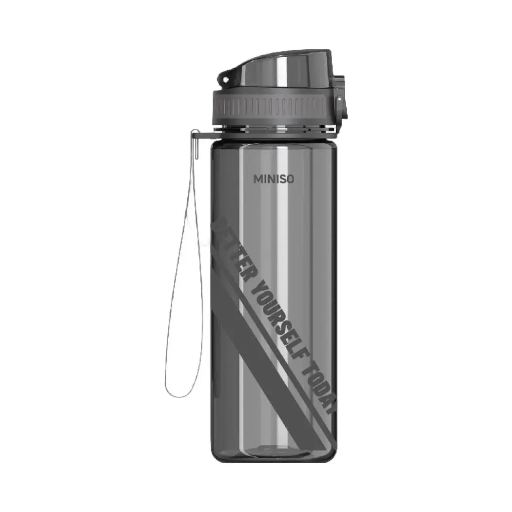 Sports Tritan Cup Series With Tea Filter And Strap Plastic Bottle 650Ml(Black) 1