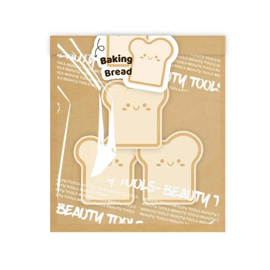 Pastry Series Wet And Dry Dual Use Toast Makeup Puffs (3 Pcs) 1