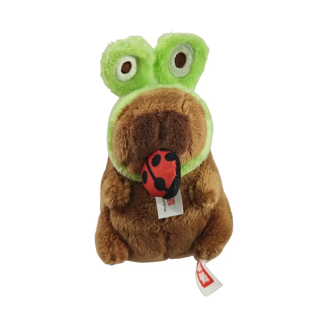 5In. String-Drawing Movable Mimi Bara Plush Pendant(Movable Ear, Frog Hat) 1