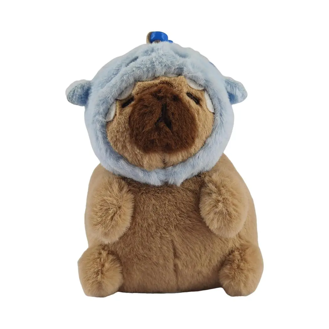 5In. String-Drawing Movable Mimi Bara Plush Pendant(Movable Tail, Shark Hat) 1
