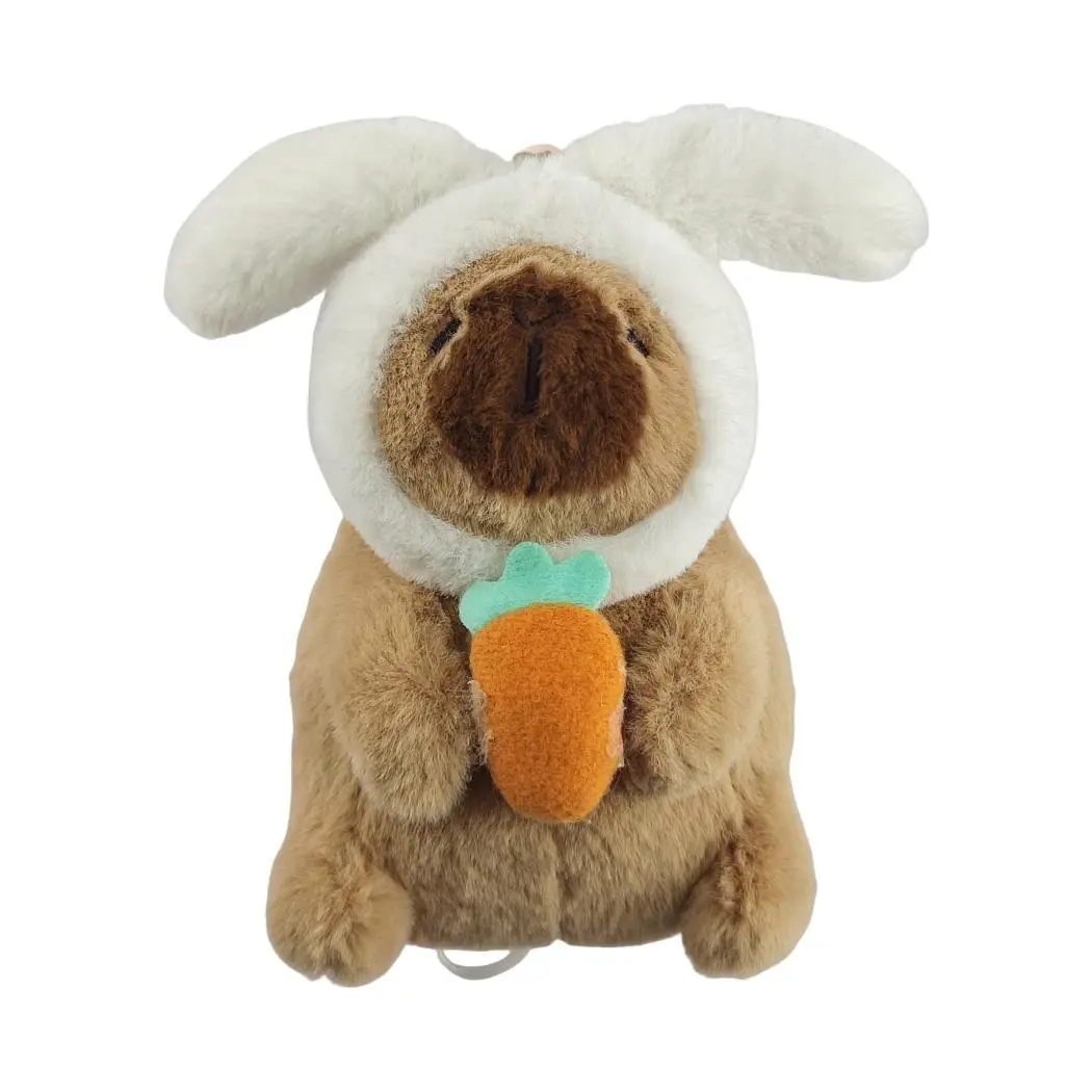 5In. String-Drawing Movable Mimi Bara Plush Pendant(Movable Tail, Bunny Hat) 1