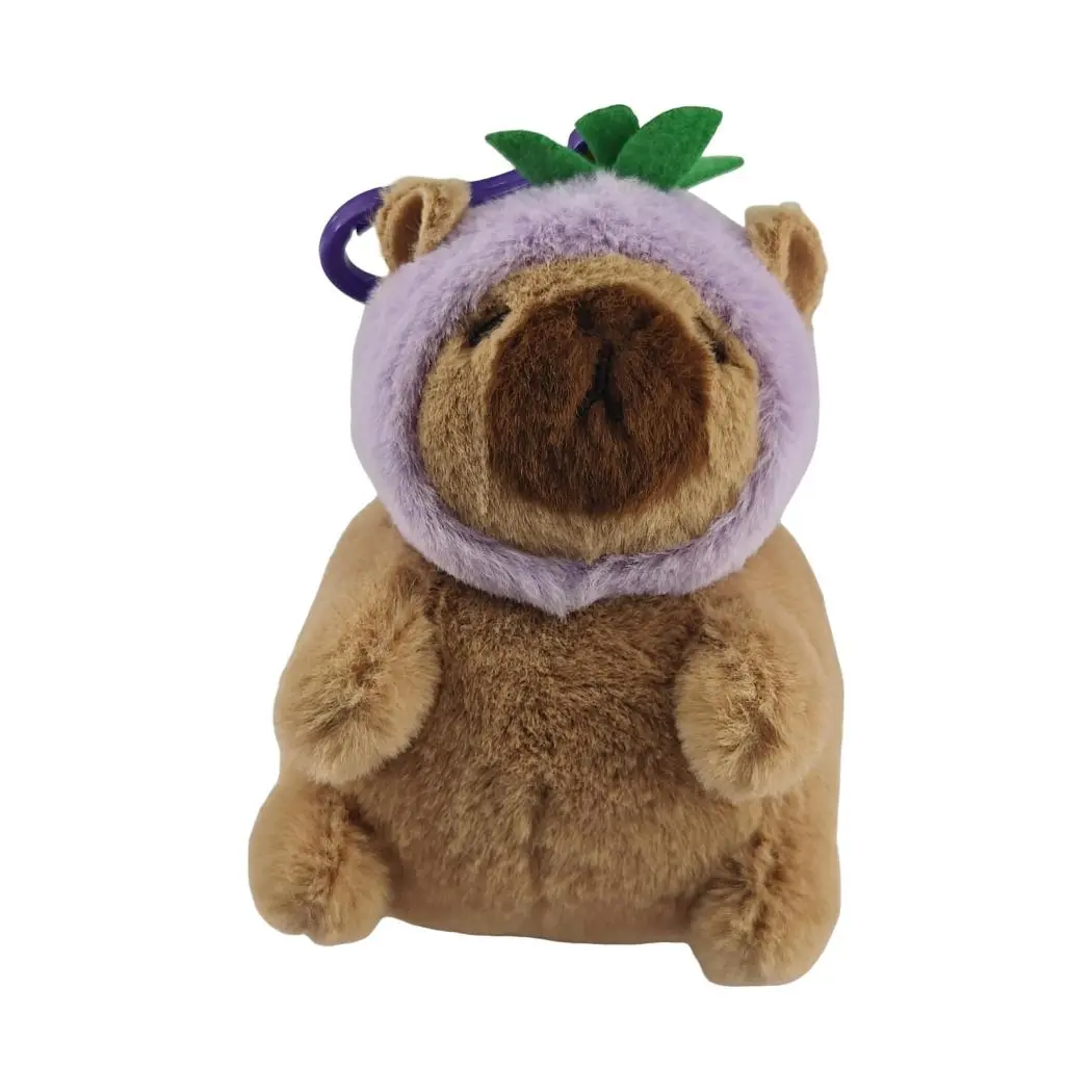 5In. String-Drawing Movable Mimi Bara Plush Pendant(Movable Tail, Eggplant Hat) 1