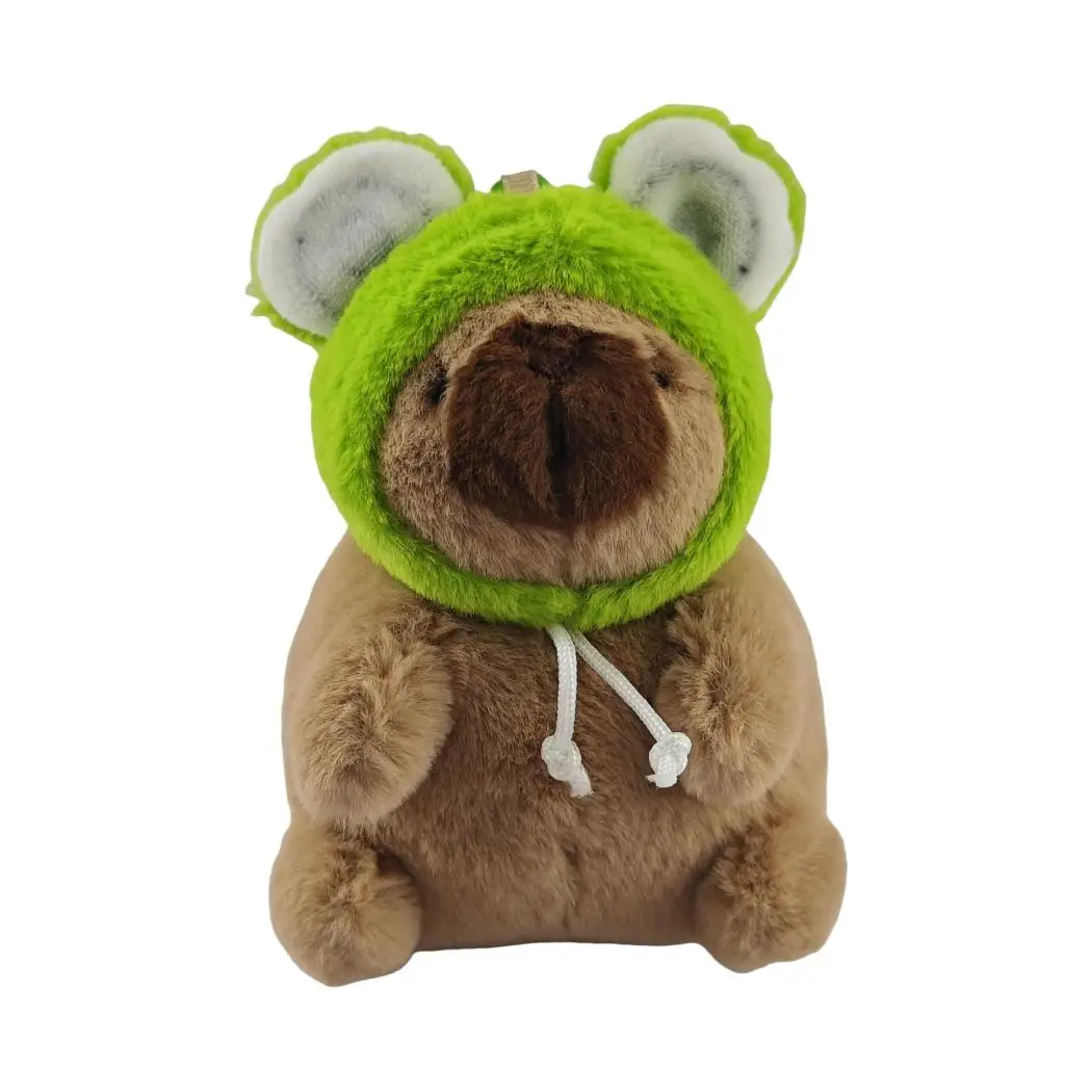 5In. String-Drawing Movable Mimi Bara Plush Pendant(Movable Tail, Frog Hat) 1