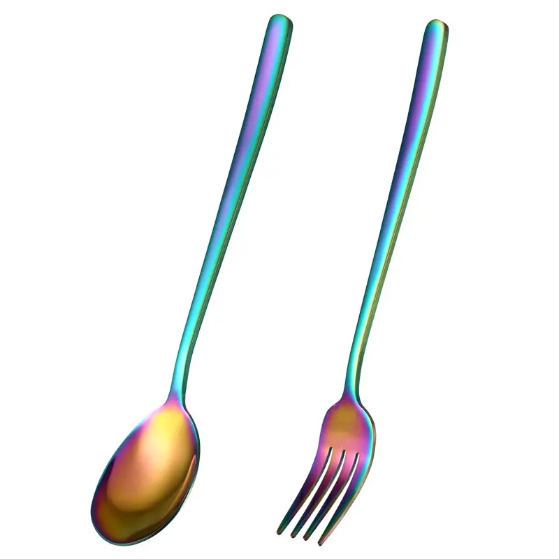Cutlery 2-Piece Set (Spoon + Fork) (Iridescent) 1