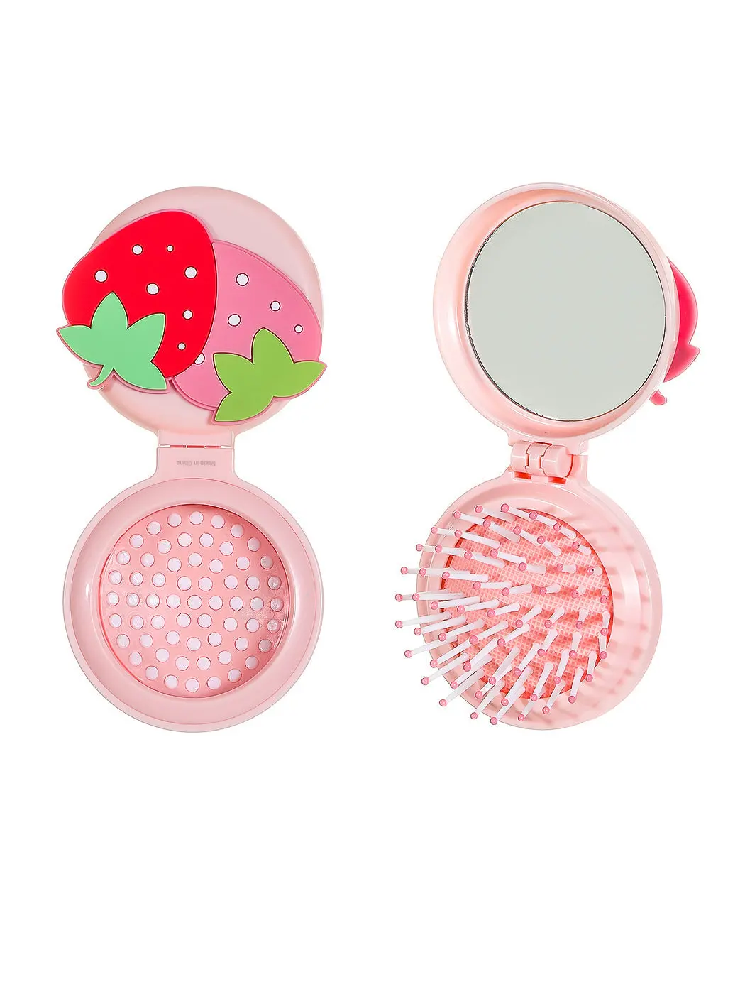 Fruit Series Hair Brush+Mirror-Strawberry 1