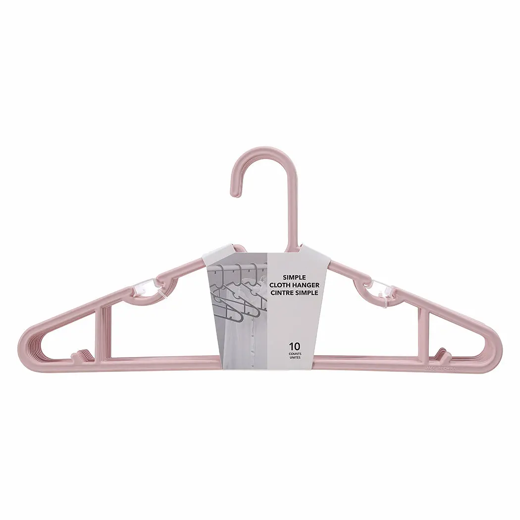 Simple Cloth Hanger 10 Counts(Pink) 1