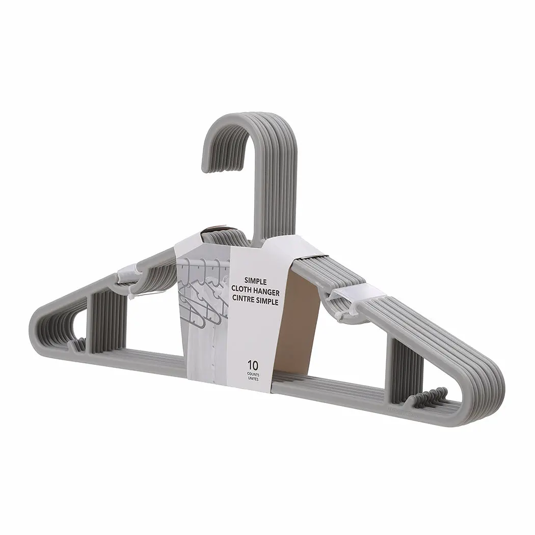 Simple Cloth Hanger 10 Counts (Grey) 1