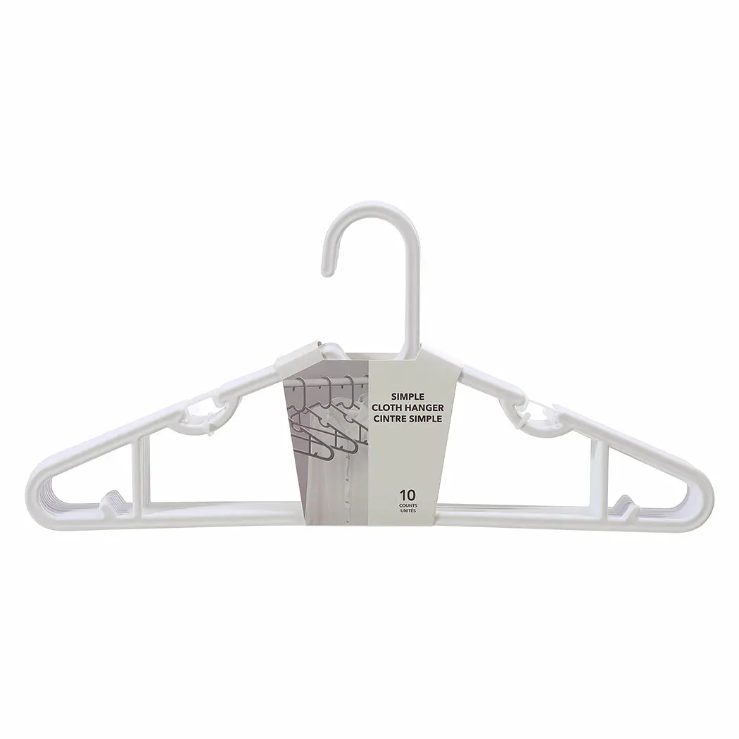Simple Cloth Hanger 10 Counts (White) 1