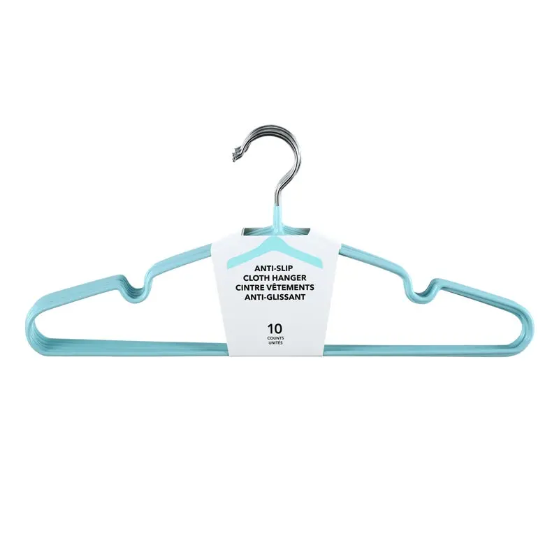 Miniso Simple Anti-Slip Cloth Hanger 10 Counts (Blue) 1