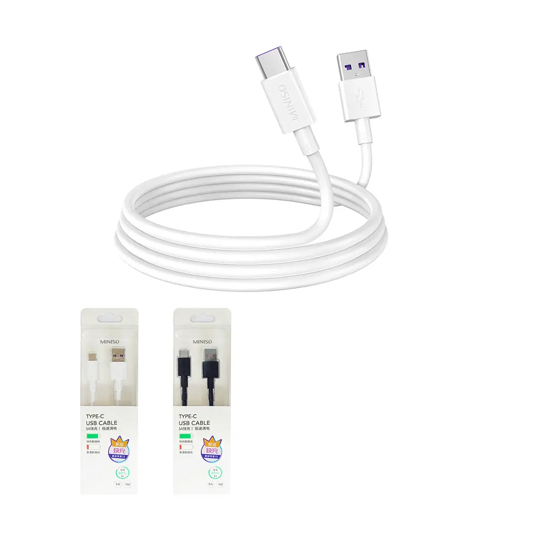 5A Quick Charge Usb-C Data Cable 1M (White) 1