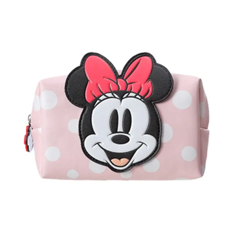 Minnie Mouse Collection Square Wave Point Cosmetic Bag (Pink) 1