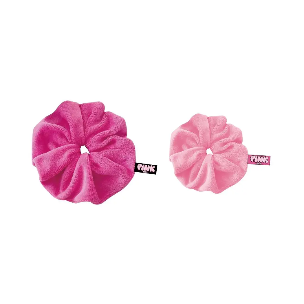 Pink Party Series Hair Drying Scrunchies (2 Pcs) 1