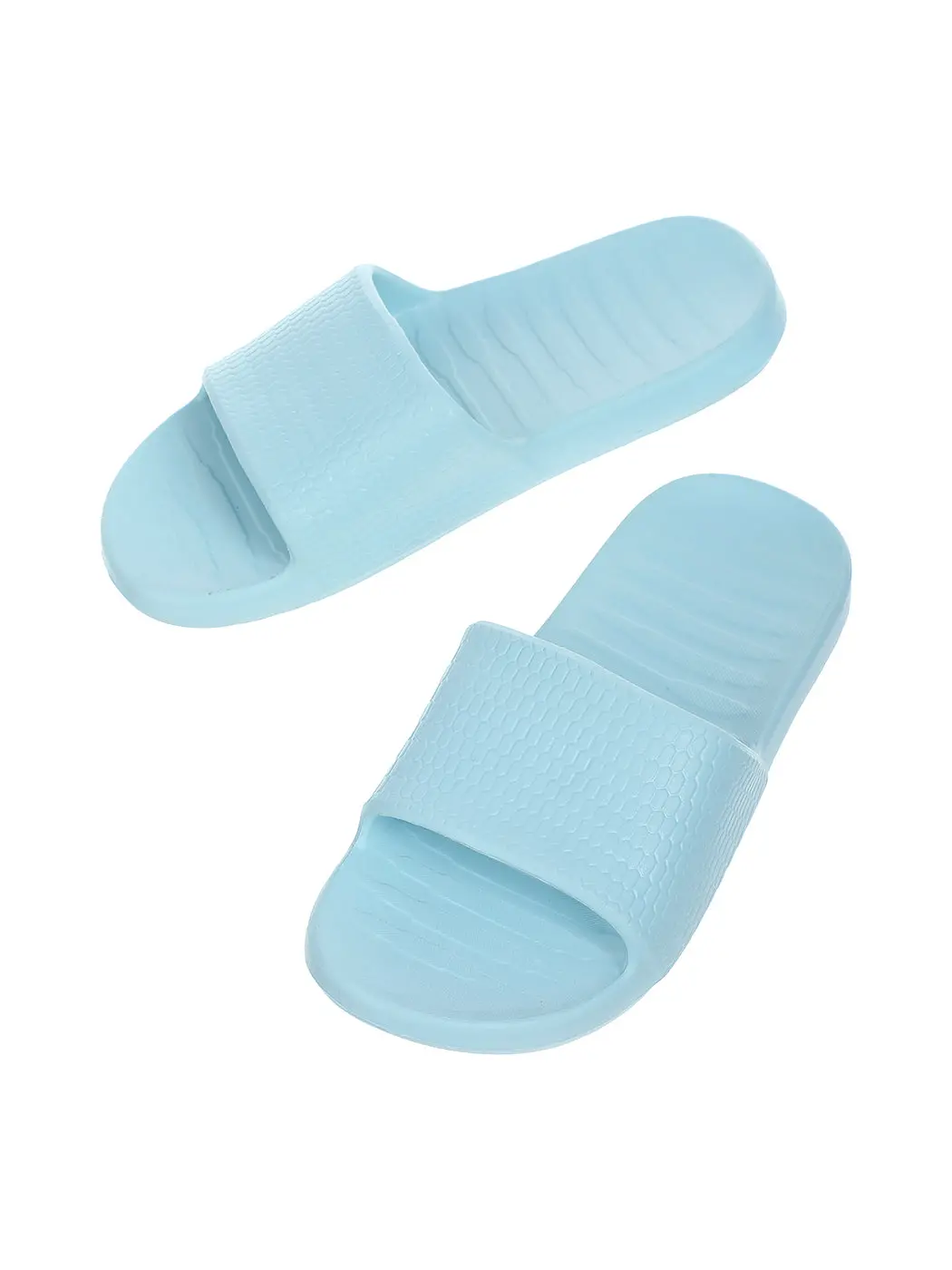 Women's Honeycomb Pattern Soft Sole Bathroom Slippers(Light Blue,39-40) 1