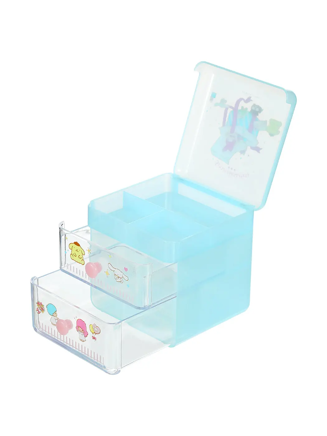 Sanrio Characters Desk Storage Case With Drawers (Blue) 1