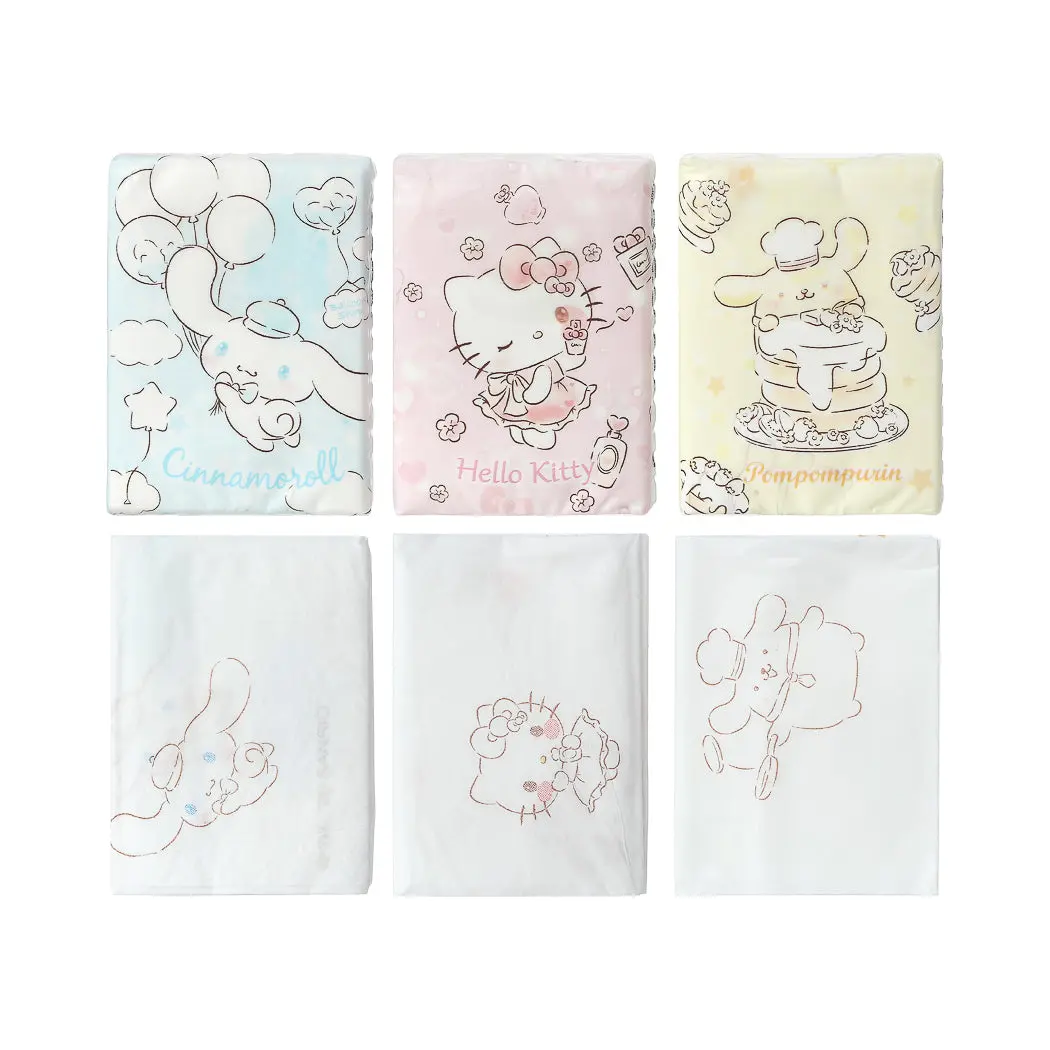 Sanrio Characters Unscented Printed Facial Tissues (9 Packs) 1