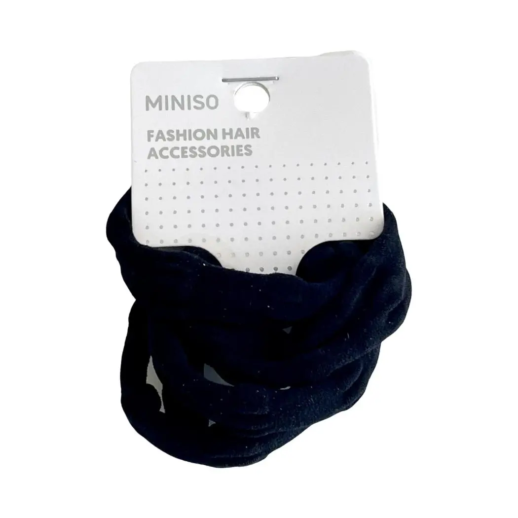 Rubber Band With Bamboo Joints 5Pcs (Black) 1
