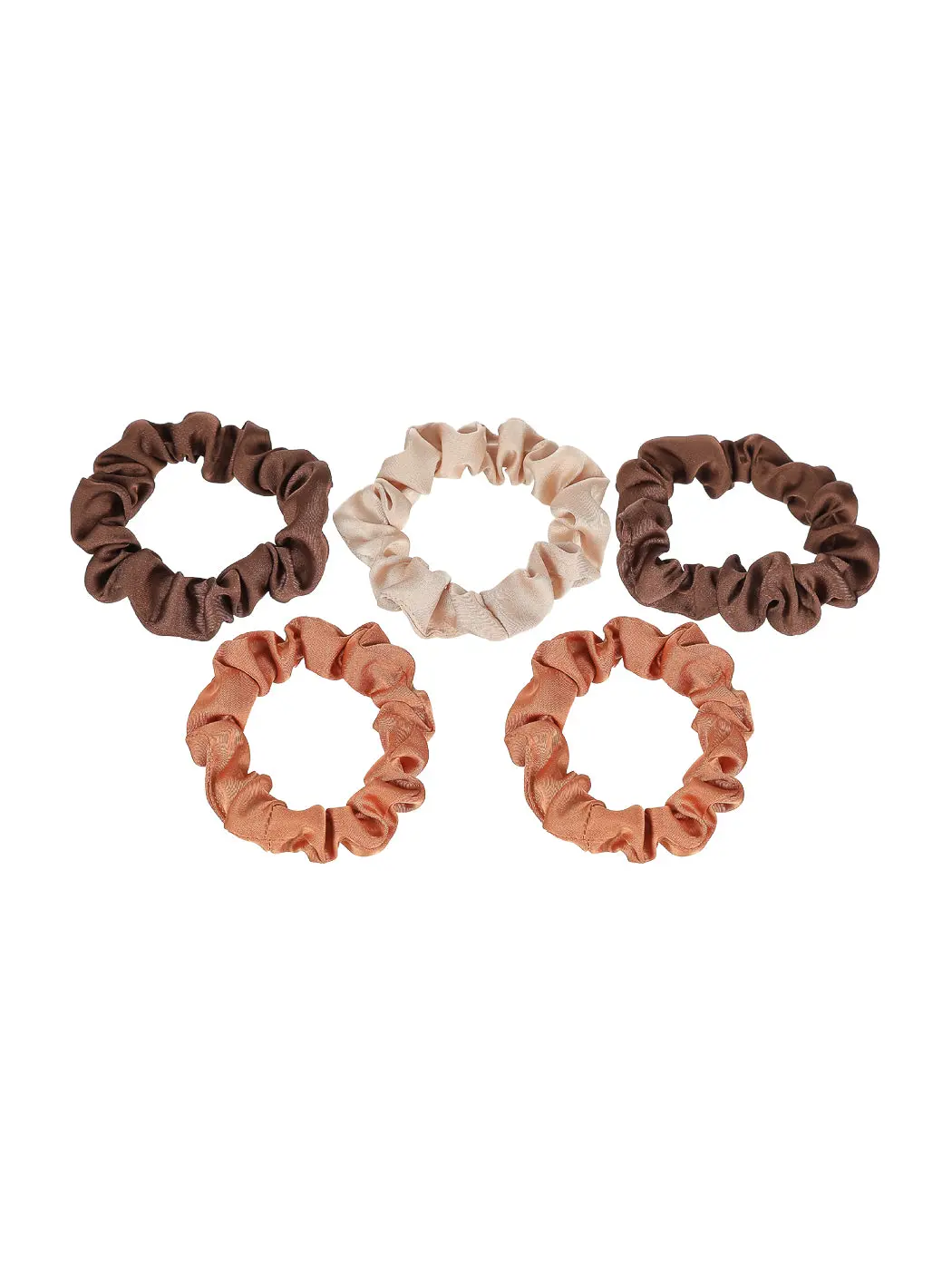 Little Hair Tie In Gradient Color 5Pcs(Coffee) 2
