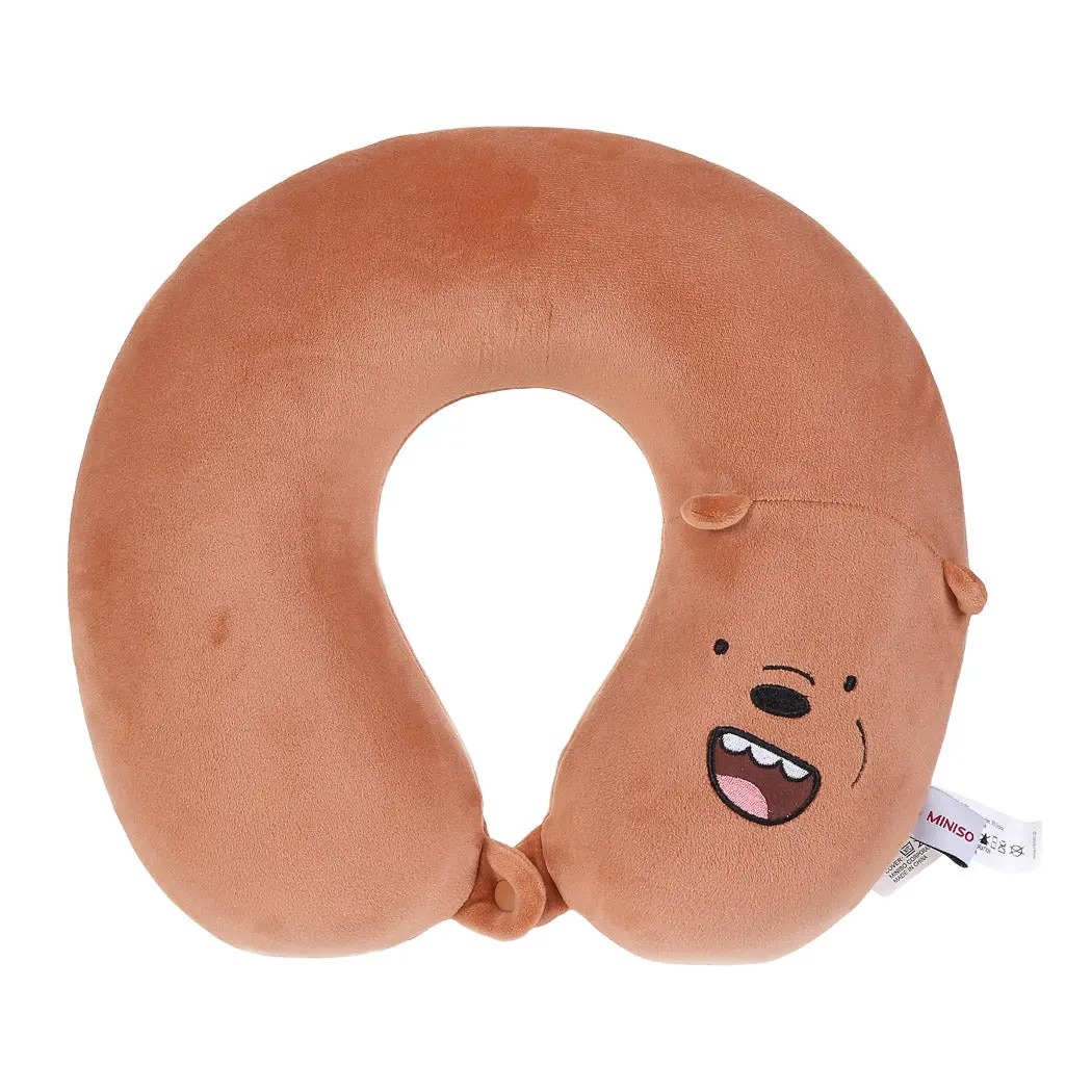 We Bare Bears- Memory Foam U-Shaped Pillow (Brown) 1