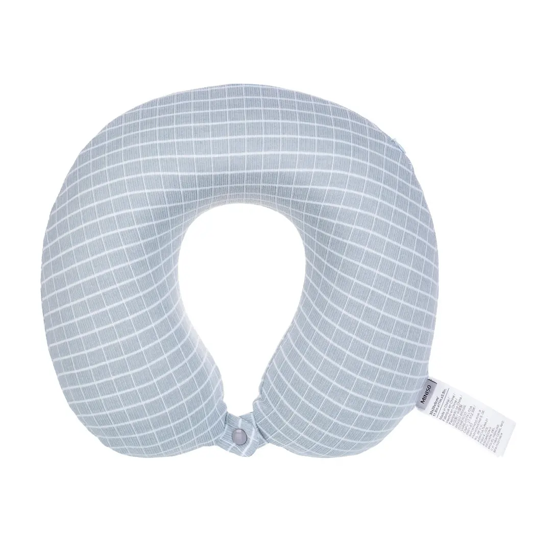 Memory Foam U-Shaped Neck Pillow (Grey) 1